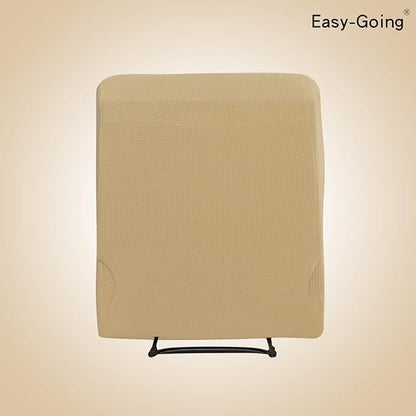 Easy-Going Recliner Stretch Sofa Slipcover Sofa Cover 4-Pieces Furniture Protector Couch Soft with Elastic Bottom Spandex Jacquard Fabric Small Checks(Large,Beige)