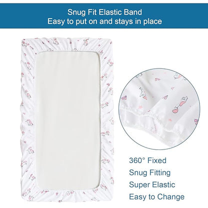 Changing Pad Cover for Girls 2 Pack, Comfy & Breathable Changing Table Cover for 32''x16" Changing Table Pads, Diaper Changing Pad Cover, Pink