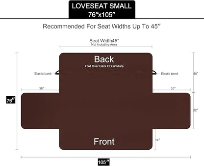 U-NICE HOME Loveseat Sofa Cover Reversible Couch Covers for 2 Cushion Couch for Dogs Furniture Protector Cover with Elastic Straps Water Resistant(Loveseat Small, Light Grey/Light Grey)