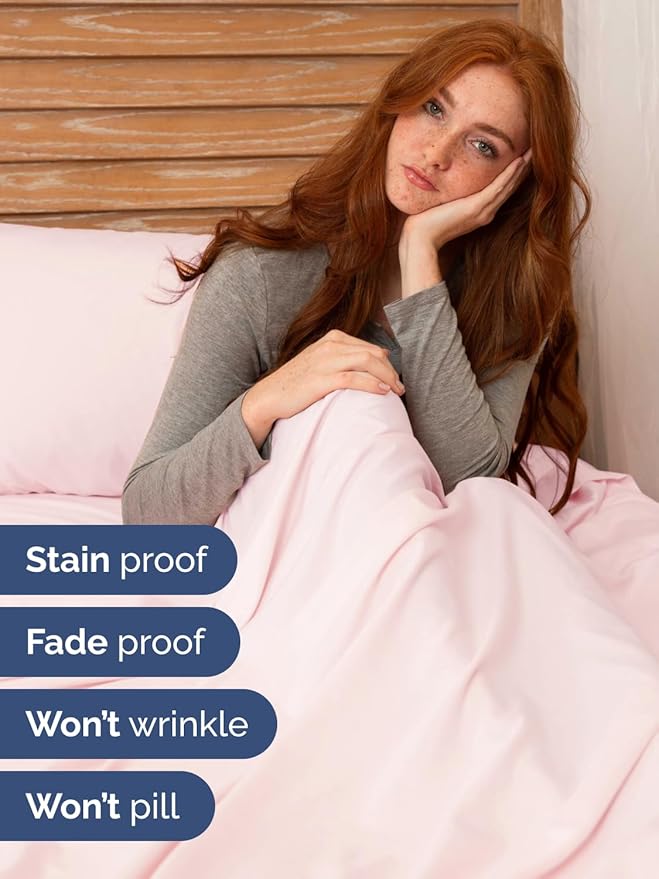 Extra Deep Pocket Cal King Sheets - 4 Piece Breathable & Cooling Bed Sheets - Hotel Luxury Bed Sheet Set - Soft, Wrinkle Free & Comfy - Easily Fits Extra Deep Mattresses - Lavender Pink Sheets Set