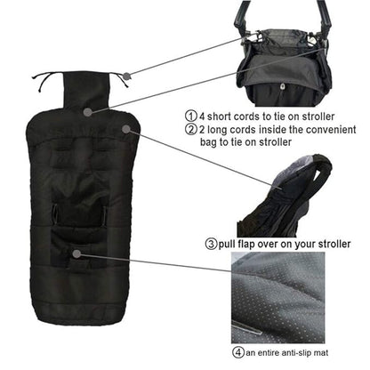 Go 3-Seasons Water Repellent Stroller Footmuff, Baby Cozy Toe Pushchair Sleeping Bag Toddler,Winter Outdoor Tour Stroller Bunting Bag