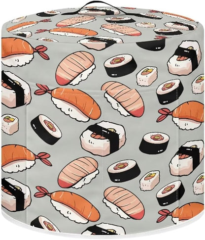 Dust Cover for 3 qt Air Fryer & Pressure Cooker Kitchen Appliance Accessories, Portable Pressure Cooker Air Fryer Rice Cooker Dust Cover Grey Sushi Print Small Appliance Covers