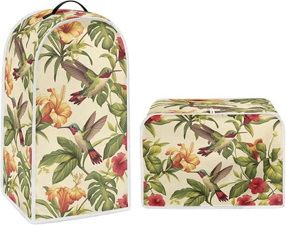 Hummingbird Dust Cover for Kitchen Blender, Toaster, Bread Maker & More - Washable, Flower Print, Dustproof Appliance Protection Accessory