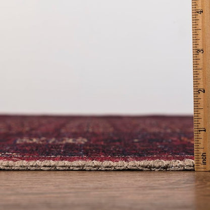 Keen Home Design 8x10 Rug - Machine Washable Area Rug with Non-Slip Backing, Ideal for Living Room, Dining Room, Bedroom - Vintage, Easy Clean, Durable, Low Pile Rug - (8' x 10')