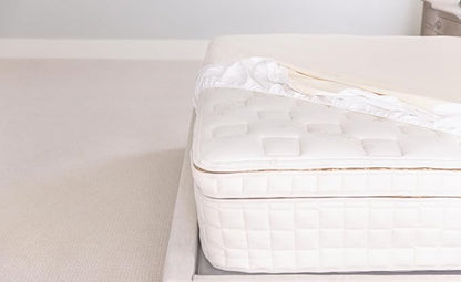 Naturepedic Organic Waterproof Mattress Protector Pad - Washable & Reusable Fitted Stretch Knit Mattress Cover - Highly Absorbent Bed Incontinence Pads - Breathable Fitted Cover for Twin 9"-16"