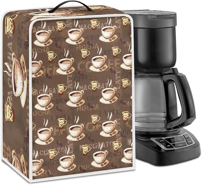 Coffee Maker Cover Dust Cover Washable Dustproof Kitchen Appliance Covers with Top Handle