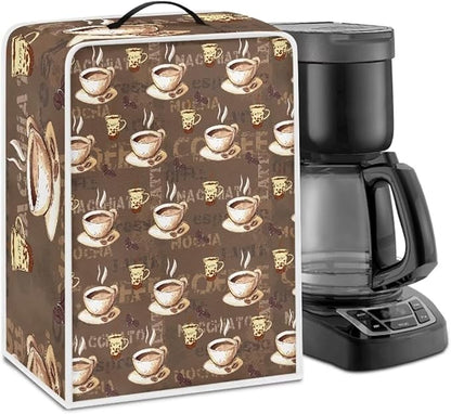 Coffee Maker Cover Dust Cover Washable Dustproof Kitchen Appliance Covers with Top Handle