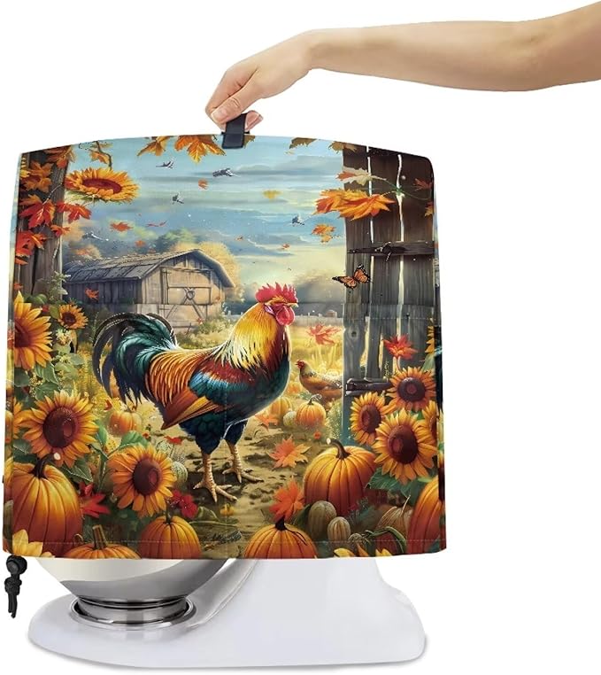 Stand Mixer Cover Rooster Sunflower Stand Mixer Dust Cover Kitchen Counter Food Processor Covers Dust Protection Stand Coffee Maker Home Kitchen Appliance Decor