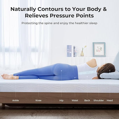 Cooling Mattress Topper Full Size 4 Inch, Cooling Gel & Bamboo Charcoal Memory Foam Mattress Topper for Back Pain Relief, Firm Dual-Layer Foam Bed Pad with Removable Cover
