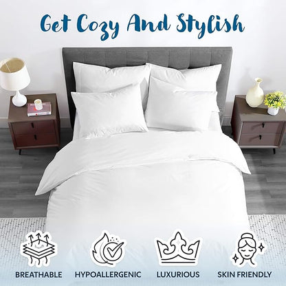 Guardmax Waterproof Duvet Cover - Jersey Fabric with Zipper Closure | Premium Quality, Bed Bug & Allergen Proof Queen (86 x 86)