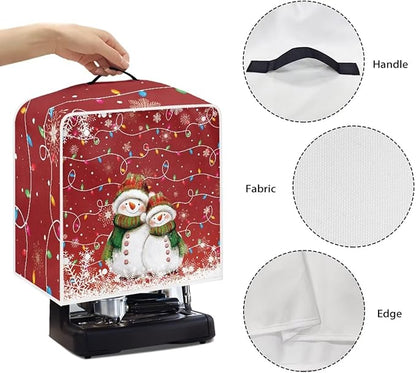 Coffee Maker Dust Cover, Cute Snowman Christmas Mixer Dustproof Protector Kitchen Appliance Xmas Decor