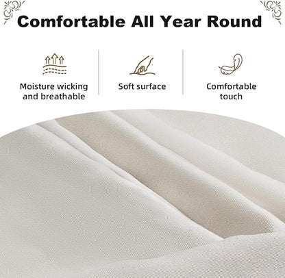 Floor Futon Cover King Size 84" L x 43" W Japanese Floor Futon Mattress Slipcover Tatami Mats Cover Washable Beige