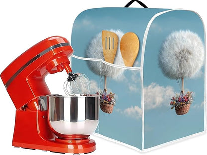 Mixer Dust Cover for 6-8 Qt Stand Mixer, Cloth Cover with 2 Storage Pockets for Stand Mixer Protective Covers Large for 6-8 Quart Mixer