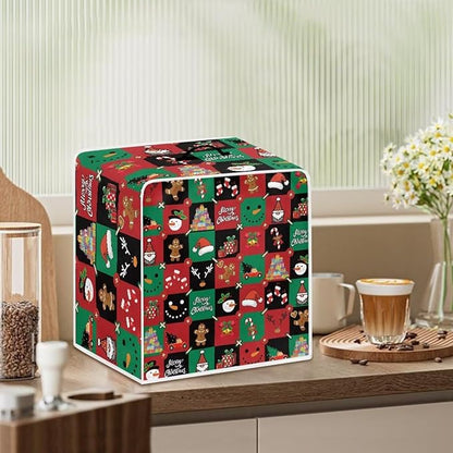 Coffee Maker Cover, Christmas Holiday Coffee Dust Cover Washable Removable Mixer Appliance Protector