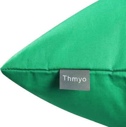 4-Pack 100% Cotton Lumbar Comfortable Solid Decorative Throw Pillow Case,Thmyo Rectangle Cushion Cover Pillowcase Sublimation Blank Pillow Covers DIY Throw Pillowcase(12x20inch/30x50cm, Bright Green)