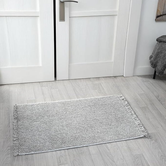 LUXE WEAVERS Solid Machine Woven Gray 2x3 Area Rug, Indoor Stain-Resistant Carpet