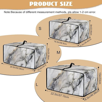 White Marble Texture Print Microwave Oven Dust Cover Sturdy Polyester-Linen Fabric Dust Cover for Microwave Oven Waterproof Universal Kitchen Appliance Protector, M