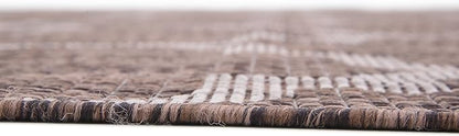 Unique Loom Outdoor Trellis Collection Area Rug (8' x 11' 4" Rectangle, Brown/ Ivory)