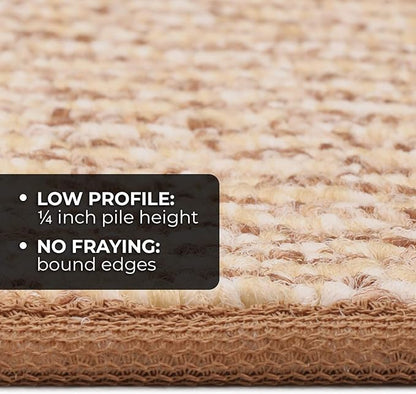 House, Home and More Skid-Resistant Carpet Indoor Area Rug Floor Mat - Praline Brown - 6 Ft X 8 Ft - Non Slip Rubber Backing, Stain Resistant, Dog Friendly, Living Room Bedroom Kitchen Entryway