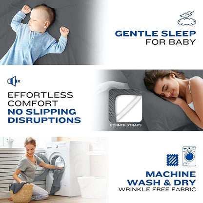 DREAMCARE Queen Sheet Set – 4 pcs Cooling Sheets – up to 21” Extra Deep Pocket Queen Sheets – Hotel Luxury Sheets & Pillowcases – Superior Softness 100% Fine Microfiber with Side Pocket – Dark Gray