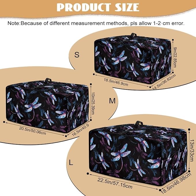 Dragonfly Print Microwave Oven Cover Dust-Proof Microwave Toaster Oven Cover Foldable Kitchen Appliance Protector Suitable for Most Microwave Ovens, M