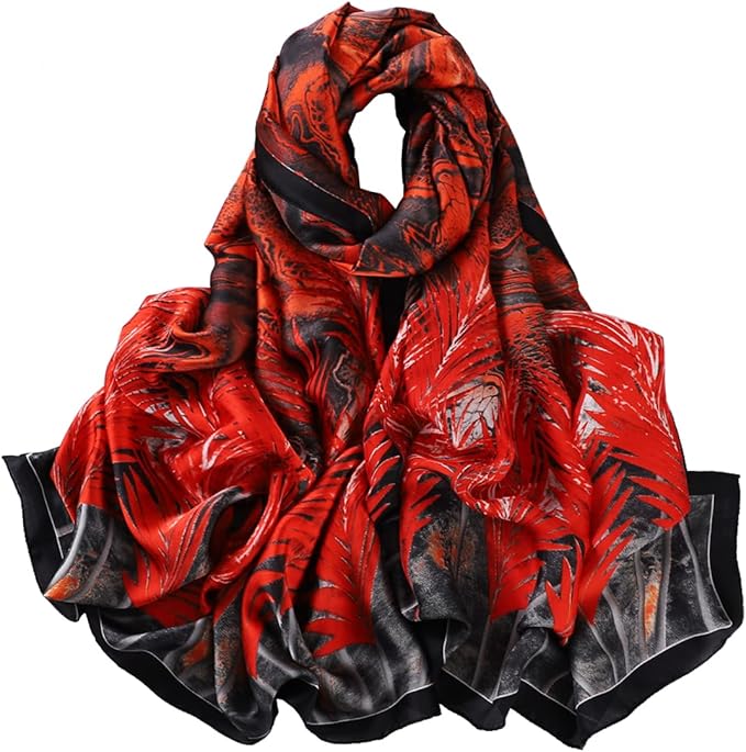 Fashion Scarves Scarf 100% Silk Feeling Scarf Silk Like Scarves Long Lightweight Sunscreen Shawls for Women