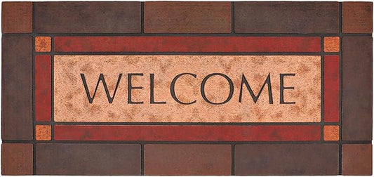 Large 47"x22" Heavy Duty Welcome Mat Outdoor with Non-Slip Rubber Backing - Durable Outdoor Door Mat for Front Door Entrance, Garage, Patio & High Traffic Areas（Welcome - Style3）