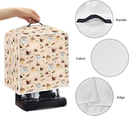 Coffee Machines Covers - Dust Resistant Protective Covers For Coffee Makers, Blender, Mixer, Juice Machine - Dust Proof, Washable Chocolate and Cake Pattern