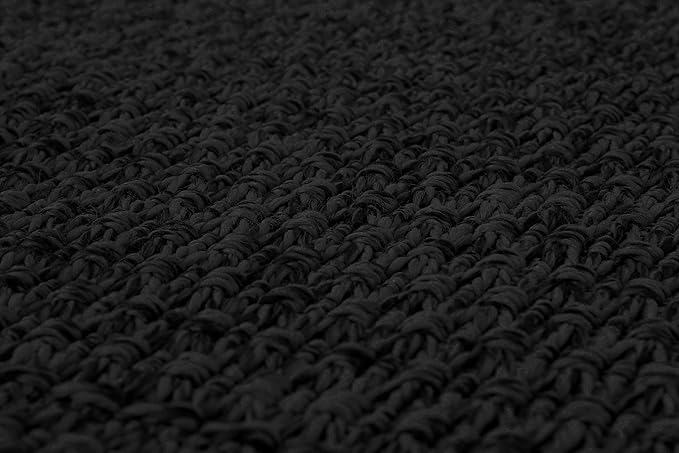 Easy Jute Rug 9x12 Indoor Outdoor Natural Rugs Solid Fiber Rug Woven Area Rug Boho Easy Clean Inside Carpet for Living Room Bedroom Dining Room Hallway or Outdoor Patio Porch (9 X 12 Dark Grey)