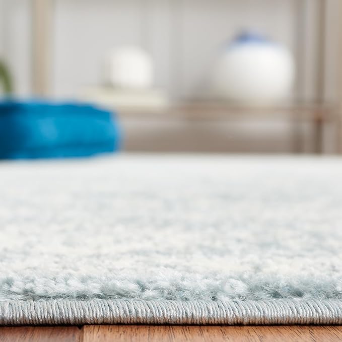 SAFAVIEH Adirondack Collection Accent Rug - 2' x 3', Slate & Ivory, Distressed Vintage Floral Design, Non-Shedding & Easy to Clean, Ideal for Front Door, Kitchen, Entryway, Foyer (ADR109T)