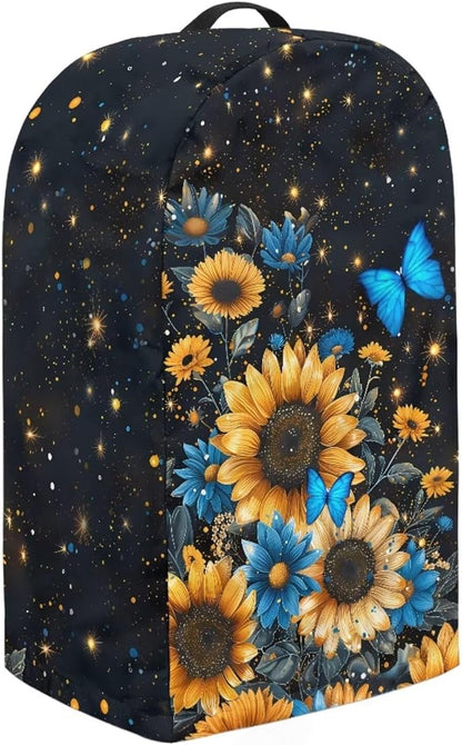 Butterfly Flower Print Blender Dust Cover Stand Mixer or Coffee Maker Appliance Cover with Drawstring, Anti Fingerprint Dust Proof Stain Resistant Blender Covers for Home Kitchen