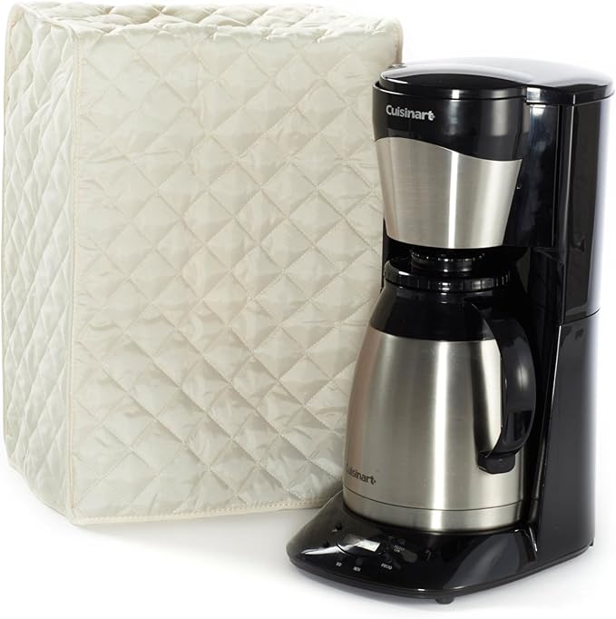 Covermates Keepsakes - Coffee Maker Cover - Dust Protection - Stain Resistant - Washable - Appliance Cover, Cream