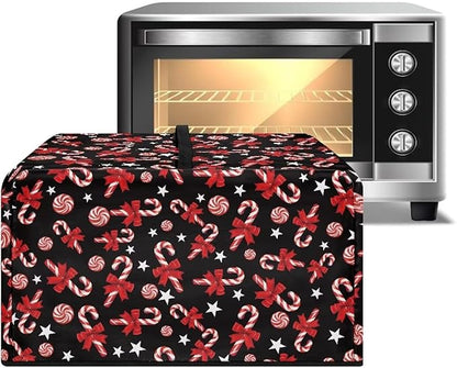 Microwave Oven Grill Cover Protector, Christmas Lollipop Waterproof Dust-Proof Heavy Duty Polyester Dust Heat Resistant Cover Case Protections for Toaster Oven