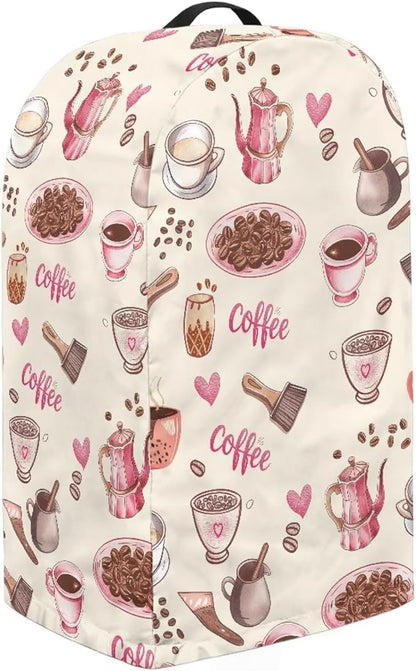 Pink Coffee Blender Cover for Kitchen Stand Mixer Food Processor Coffee Maker Appliance with Dust Cover Hood Case for Home Kitchen Indoor