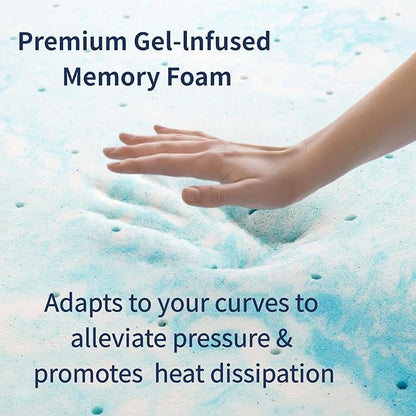 Ballad 3 Inch Gel Memory Foam Mattress Topper King Size, High Density Cooling Pad with Premium Removable Cover, Pressure Relief Bed Topper, (CertiPUR-US & Oeko-Tex Certified)