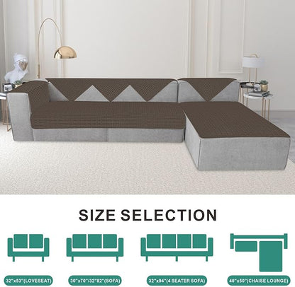 Foxdecor Couch Cover Sofa Covers Washable, Dog Bed Cover Couch Covers for 3 Cushion Couch Sofa Pet Friendly, Dog Couch Cover Furniture Covers for Pets.(Chocolate 32x53 inch)
