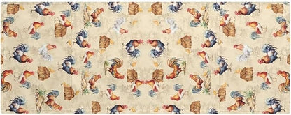 ZFRXIGN Vintage Chicken Microwave Oven Cover Dustproof Top Cover Linen Toaster Cover Kitchen Appliance Protector Decorative Dust Proof Cover Farmhouse Rooster, 24313 P59-S-0309