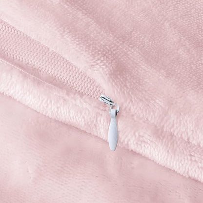 BEDELITE Body Pillow Cover with Zipper Closure, Super Soft and Cozy Fuzzy Fleece Pillowcase 20 x 54 Inches, Luxury Fluffy Plush Long Body Pillow Pillowcase for All Seasons(Pink)