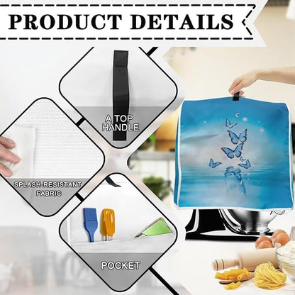 Butterfly Stand Mixer Cover Dust Protective Blue Stand Mixer Covers For Kitchen Aid 6-8 Quart Mixers Dustproof Cloth Cover for Small Appliance Protector 2025