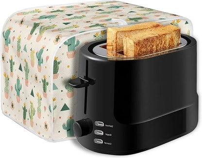 ZFRXIGN Cactus Toaster Cover 2 Slice Wide Slot Toaster Dust Covers Oven Cover Stain Resistant Kitchen Small Appliance Cover with Top Handle Home Decor Mexican Toaster Cover Beige