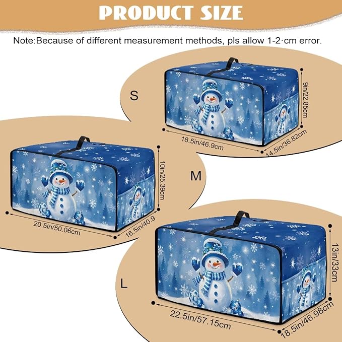 Christmas Toaster Oven Dust Cover Small Kitchen Appliance Cover for Countertop Convection Ovens,Small Appliances, S, 14.5 x 18.5 x 9 Inches, Blue Snowman Snowflake