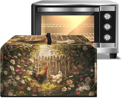 Microwave Ovens Dust Cover, Thanksgiving Rooster Tear-Resistant Heat-Resistant Waterproof Polyester Oven Protection Case for Microwave Oven Smart Oven Toaster Stainless Steel Oven