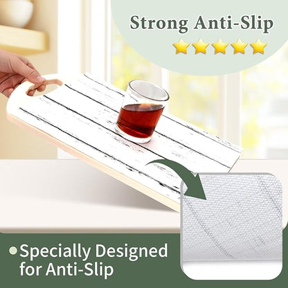 Shelf Liner for Kitchen Cabinets Non Adhesive Drawer Liner 12in x 20FT White Grain Non-Slip Thickened Shelf Liner Paper Strong Easy to Clean for Tool Box Refrigerator with Knife and Tape Measure
