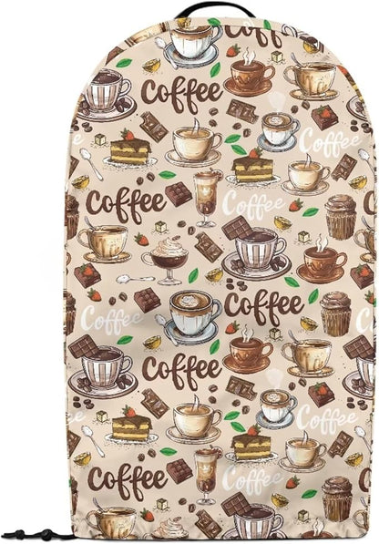 Coffee Beige Countertop Blender Cover with Drawstring Kitchen Appliance Cover Dust Protection Anti Fingerprint 9.4”Lx7.2”Wx15.9”H Fits Most Standard Kitchen Blender Appliance
