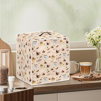 Coffee Machines Covers - Dust Resistant Protective Covers For Coffee Makers, Blender, Mixer, Juice Machine - Dust Proof, Washable Chocolate and Cake Pattern