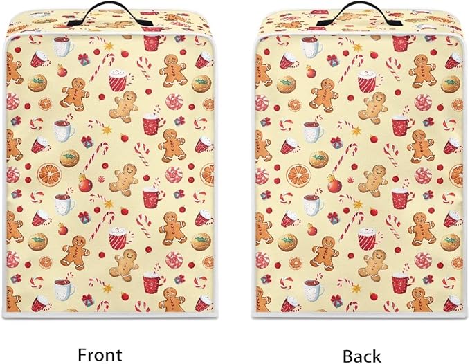 Christmas Coffee Maker Cover Dust Resistant Small Kitchen Appliance Protector with Handle