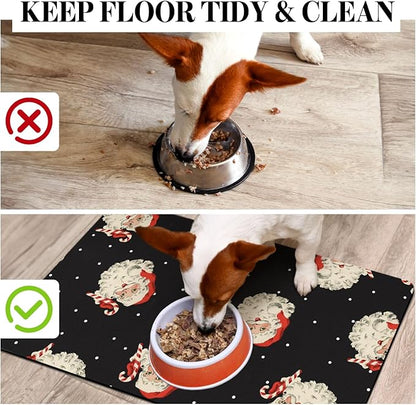 Dog Cat Food Mats for Floors, Absorbent Dog Bowl Mats for Food and Water, Quick Dry Pet Food Mat Non-Slip Pet Supplies