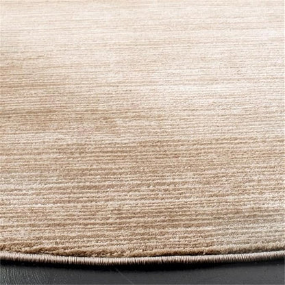SAFAVIEH Vision Collection Area Rug - 6'7" Round, Light Brown, Modern Ombre Design, Non-Shedding & Easy to Clean, Ideal for Living Room, Bedroom, Dining Space (VSN606C)