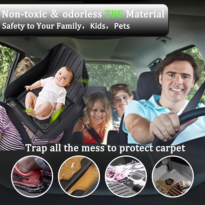 CRV Floor Mats Compatible with 2023-2026 Honda CR-V (Include Hybrid)，All Weather Protection Waterproof Durable Anti-Slip Odorless Custom-fit TPE Floor Liner Front and Rear Row Set