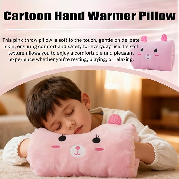 Kids Cartoon Hand Pillow Hand Warmer,Multifunction Home Animal Doll Plush Muffs Cartoon,Soft Cotton,for Napping,Travel Essentials (model9)